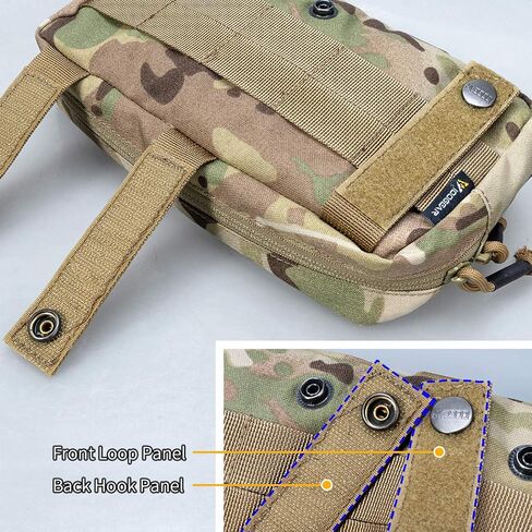 IDOGEAR MOLLE Pouch Admin تفريغ الحقائب التكتيكية الفرعية للبطن، حقيبة حمل مزدوجة الأغراض، حقيبة EDC مع خطاف MOLLE ولوحات حلقة لسترة 500D نايلون in Saudi Arabia