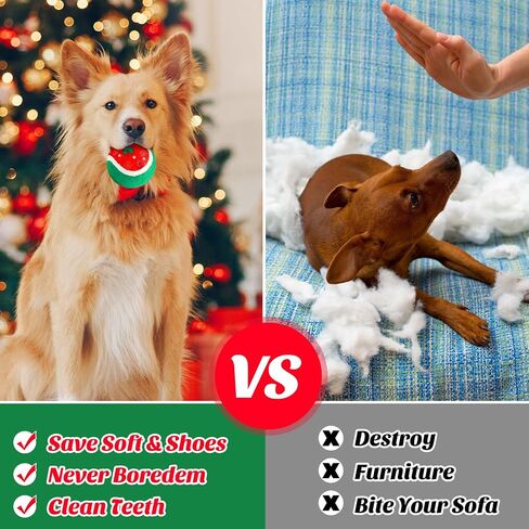 Hiboom 48 Pieces Christmas Tennis Balls for Dogs 2.5 Inches Xmas Dog Toys Ball Pet Interactive Toy for Small Medium Large Dogs Teething Chew Training Playing Toys Christmas Pet Gift in Saudi Arabia