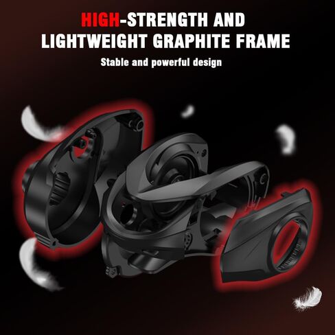 Lava Baitcasting Fishing Reels 7oz Ultralight Baitcaster Reel with Magnetic Braking System, 7+1 Stainless Steel Ball Bearings, 13.2lbs Max Drag High-Strength Graphite Frame in Kuwait