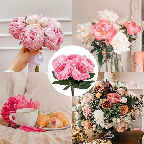 Artificial/Fake/Faux Flowers - Roses with 2 Blooms Coral 10PCS for Wedding, Home, Party, Restaurant in Saudi Arabia