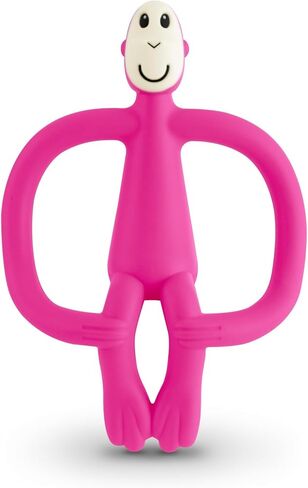 Original Teething Toy for Baby 3 Months+, BPA-Free Food Grade Silicone, Easy to Hold & Naturally Fits in Mouth, Stimulates and Massages Sore Gums, Pink in Kuwait