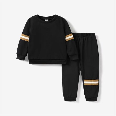 PATPAT Toddler Baby Boy Fall Winter Clothes 2-Piece Fun Prints Long Sleeve Top and Pant Playwear Set for Boys in Saudi Arabia