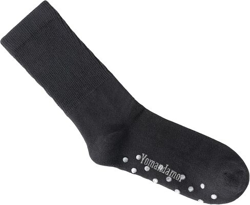 4 أزواج من جوارب Yomandamor للرجال من القطن غير القابل للانزلاق لمرضى السكري، جوارب مبطنة بدون خياطة، 10-13 in Kuwait