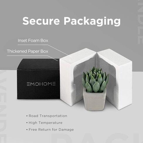 EMOHOME Lavender Scented Candle, Aromatherapy Succulent Candle Set with Real Terracotta Pot for Home Party Decors and Warm Gifts. in Saudi Arabia
