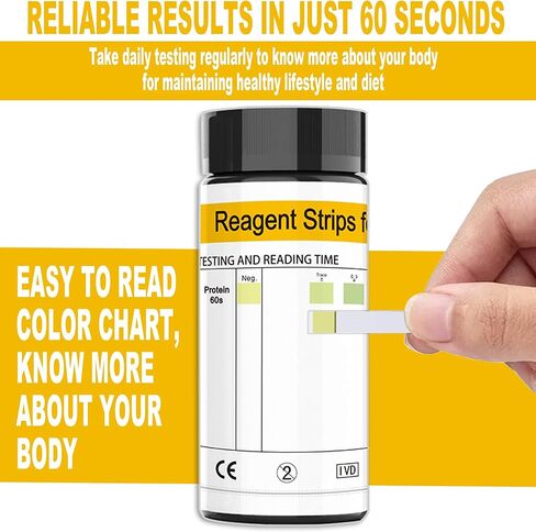 مجموعة شرائط اختبار بروتين البول 100 قيراط - سهلة الاستخدام للحصول على نتائج سريعة ودقيقة، شرائط اختبار بروتين البول في المنزل، نتائج سهلة القراءة | 100 شريط in Kuwait