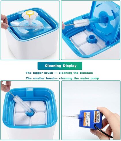 فلتر نافورة بديل للقطط 8 قطع لنافورة فيكين ونافورة متطابقة، 8 فلتر 2 فرشاة 4 اسفنجات متضمنة in Kuwait