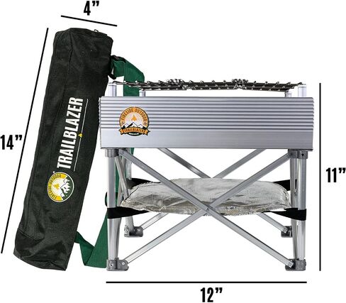 Campfire Defender Protect Preserve Trailblazer - Leave No Trace Portable Camp Stove/Fire Pit | 3 lbs Total Weight | 12" x 12" Never Rust Design in Saudi Arabia
