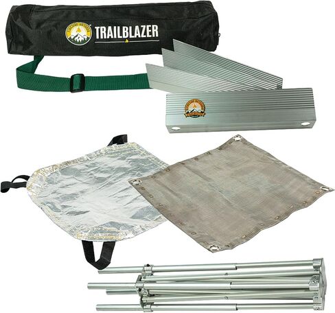 Campfire Defender Protect Preserve Trailblazer - Leave No Trace Portable Camp Stove/Fire Pit | 3 lbs Total Weight | 12" x 12" Never Rust Design in Saudi Arabia
