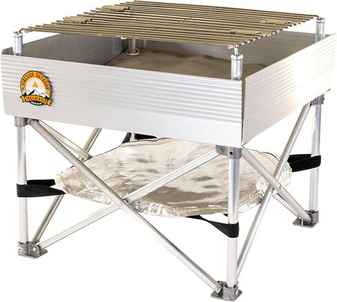 Campfire Defender Protect Preserve Trailblazer - Leave No Trace Portable Camp Stove/Fire Pit | 3 lbs Total Weight | 12" x 12" Never Rust Design in Saudi Arabia