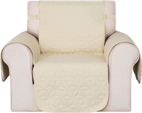 كرسي ديكونوفو مقاوم للماء وغير قابل للانزلاق، كرسي صغير بتصميم هندسي لحماية الأثاث للحيوانات الأليفة، مقاس 21 بوصة، بيج in Kuwait