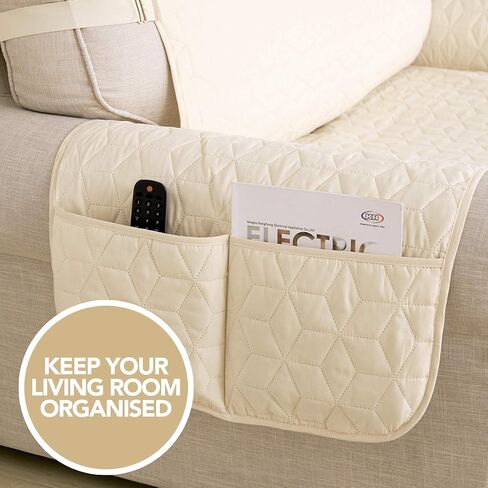 كرسي ديكونوفو مقاوم للماء وغير قابل للانزلاق، كرسي صغير بتصميم هندسي لحماية الأثاث للحيوانات الأليفة، مقاس 21 بوصة، بيج in Kuwait