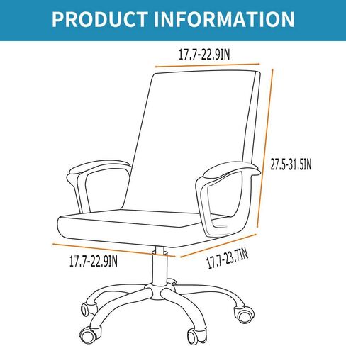 SONNACH Printed Big Computer Office Chair Covers, Removable Washable Desk Chair Cover，High Back Executive Office Chair Slipcovers (Black & Flower) in Kuwait