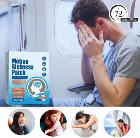 Motion Sickness Patches 36 Pack, Sea Sickness Patch for Cruise Anti Nausea Patch to Relief Nausea, Non-Drowsy Cruise Ship Essentials for Adults and Kids in Kuwait