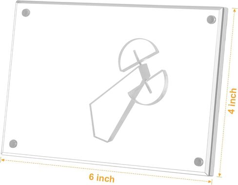 EHWINE 4 Pack 4x6 Acrylic Picture Frames，Modern Clear Acrylic Photo Frame with Magnets for Tabletop Display Horizontally or Vertically, Display Pictures 4x6 with Frame or 5x7 Frameless in Saudi Arabia
