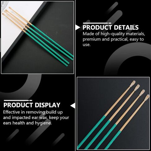 Wooden Ear Wax Pick Needles: 10Pcs Ear Wax Removal Kit Ear Picker Curette Cleaner Reusable Ear Cleaner Wood Ear Wax Remover Ear Cleansing Tool Set for Kids Adults Ear Spoon in Saudi Arabia