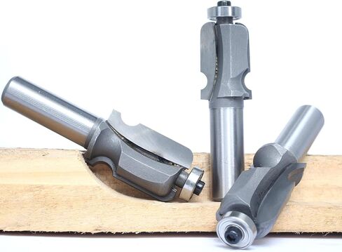 Akylin 3Pcs Wood-face Molding Router Bit Set,1/2" Shank,Decorative Edge Bits Radius 1/8",5/32",3/16",Edging Cutter for Wood Profiling,Routing,Molding in Saudi Arabia