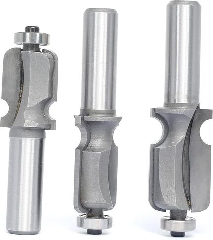 Akylin 3Pcs Wood-face Molding Router Bit Set,1/2" Shank,Decorative Edge Bits Radius 1/8",5/32",3/16",Edging Cutter for Wood Profiling,Routing,Molding in Saudi Arabia