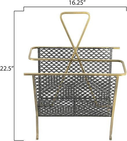 Creative Co-op Magazine Rack, Gold in Kuwait
