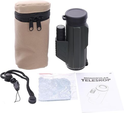 Waterproof Monocular Telescope | Lightweight with Travel Bag, Compact, 10X Magnification, Wide Field of View for Bird Watching, Hunting, Hiking, Camping (10x32, Desert Color) in Saudi Arabia