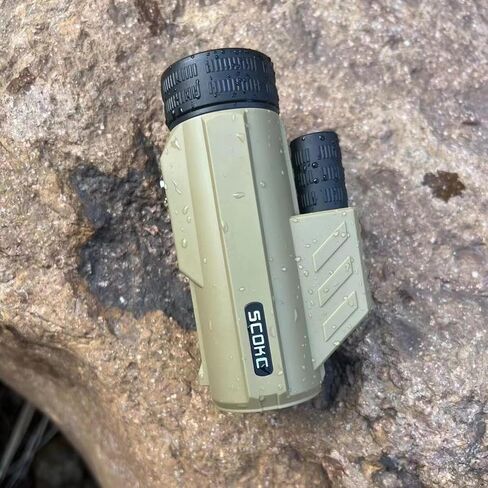 Waterproof Monocular Telescope | Lightweight with Travel Bag, Compact, 10X Magnification, Wide Field of View for Bird Watching, Hunting, Hiking, Camping (10x32, Desert Color) in Saudi Arabia