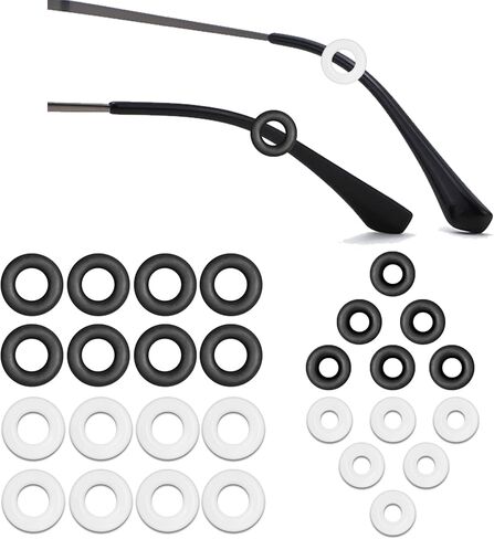 مقابض نظارات كيموكسان خلف الأذن، مثبتات نظارات دائرية من السيليكون، مضادة للانزلاق، تمنع النظارات من السقوط أثناء ممارسة الرياضة، ملحقات النظارات المناسبة للبالغين والأطفال، 14 زوجًا (أسود، شفاف) in Kuwait