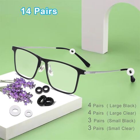 مقابض نظارات كيموكسان خلف الأذن، مثبتات نظارات دائرية من السيليكون، مضادة للانزلاق، تمنع النظارات من السقوط أثناء ممارسة الرياضة، ملحقات النظارات المناسبة للبالغين والأطفال، 14 زوجًا (أسود، شفاف) in Kuwait