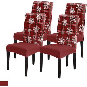 Savannan Dining Chair Slipcover, Watercolor Peacock Animal Stretch Kitchen Covers Removable Parsons Protector for Room Banquet Party, Set of 6 Peacock4san6499
