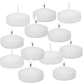 12 Pack 2 Inch Floating Candles for Centerpieces,White Small Floating Candles for Cylinder Vases, Centerpieces at Wedding, Party, Pool, Holiday