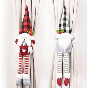 اربطة ستائر الكريسماس للستائر بتصميم السيد والسيدة رودولف لتزيين الكريسماس، مجموعة من قطعتين من الدمى المزخرفة in Kuwait