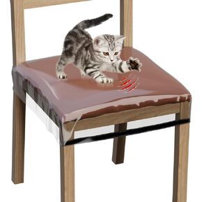 STARTWO 4 Pack Plastic Chair Cover, Plastic Seat Covers for Dining Room Chairs, Water and Kitty Scratch Resistant Clear PVC Chair Protector, Fits 16"-18" Seat, Adjustable Waterproof Chairs Slipcover in Kuwait