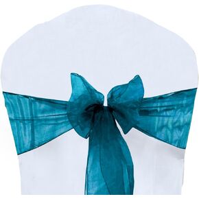 Organza Chair Sashes Bow Sash for Wedding and Events Supplies Party Decoration Chair Cover Sashes (25, Apple Green)