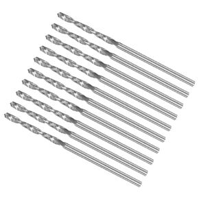 CoCud Micro Drill Bits, 1.7mm Drill Diameter 43mm Total Length, 6542 High Speed Steel Fully Ground Twist Drill Bit - (Applications: for Copper Metal Wood), 10-Pieces in Kuwait
