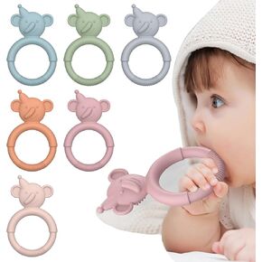 ألعاب التسنين للأطفال من ME.FAN [6 عبوات] لعبة تسنين الأطفال من السيليكون للرضع بعمر 3 أشهر فما فوق، عضاضة الأطفال المصنوعة من السيليكون لتهدئة آلام التسنين، ألعاب مضغ للأطفال لامتصاص احتياجات النحل in Kuwait