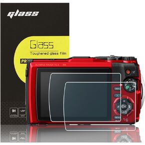 FUNYKA 【For Olympus TG7 TG6 TG5 TG4】 2 Pack Glass Screen Protector for Olympus Tough TG7 TG-6 TG-5 TG-4, Ultra-Thin Tempered Glass, 9H Hardness, Anti-Scrach in Kuwait