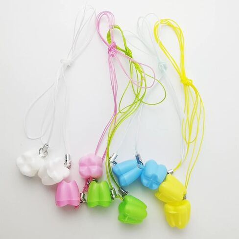 GXXMEI 30PCS Lost Teeth Saver Necklace Organizer for Lost Teeth Lovely Baby Milk Tooth Fairy Storage Box Nice Child Teeth Keepsake Holder Children Teeth Save Box in Saudi Arabia