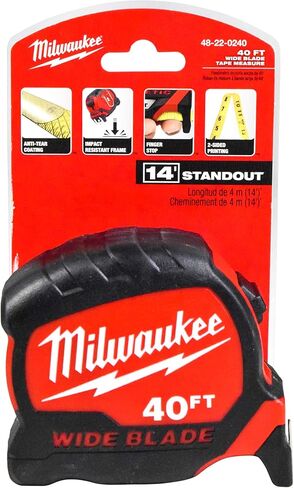 ميلووكي 48-22-0240 40 قدم × 1.3 بوصة شريط قياس عريض (عبوة واحدة) in Kuwait