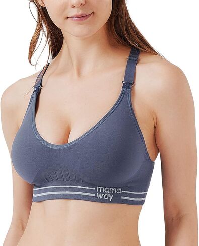 Mamaway Mamawave Nursing Maternity Sports Bra with Removable Pads for Wireless Breastfeeding Support, Odorless Active Wear in Kuwait