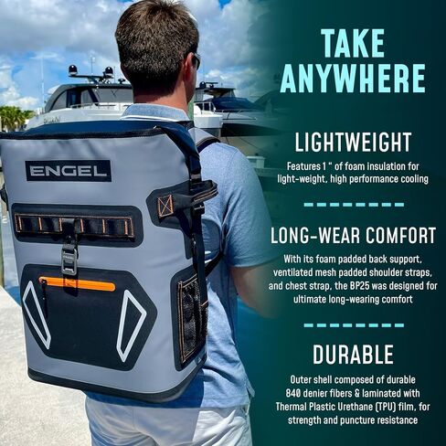 Engel BP25 25 Quart Roll-Top High Performance Backpack Cooler in Saudi Arabia