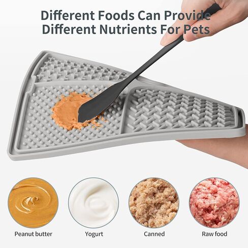 سجادة لعق كبيرة جدًا للكلاب والقطط من كيشار، وحدة تغذية بطيئة سميكة للكلاب، سجادة لعق مع أكواب شفط لتخفيف قلق الكلاب، سجادة علاج الكلاب، الاستحمام، التدريب والعناية (10.2 بوصة × 8.5 بوصة × 0.31 بوصة) in Kuwait