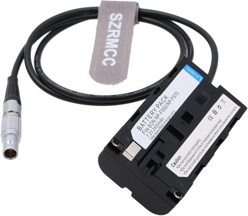 SZRMCC NP F970 F550 Dummy Battery Power Cable for ARRI Alexa RED Z CAM E2 Flagship Camera 2 Pin 12V to Atomos Shogun Ninja V Inferno SmallHD Monitor (Straight 2 Pin Male) in Kuwait