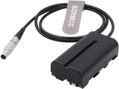 SZRMCC NP F970 F550 Dummy Battery Power Cable for ARRI Alexa RED Z CAM E2 Flagship Camera 2 Pin 12V to Atomos Shogun Ninja V Inferno SmallHD Monitor (Straight 2 Pin Male) in Kuwait