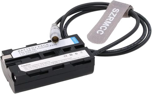 SZRMCC NP F970 F550 Dummy Battery Power Cable for ARRI Alexa RED Z CAM E2 Flagship Camera 2 Pin 12V to Atomos Shogun Ninja V Inferno SmallHD Monitor (Straight 2 Pin Male) in Kuwait