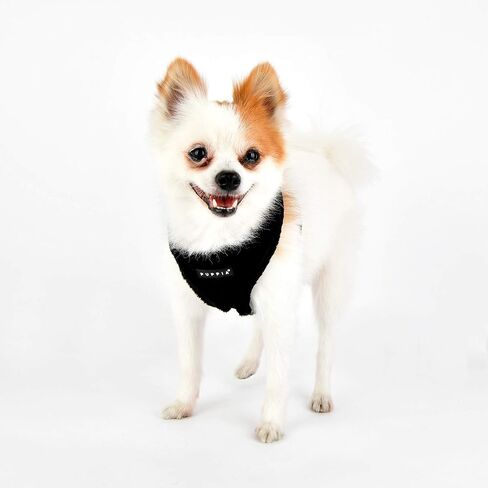 Puppia Terry Dog Harness Over-The-Head Winter Suede Warm No Choke No Pull Training Walking for Small and Medium Dog, Pink, Medium in Kuwait