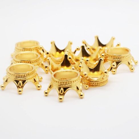 Nwsrayu مقاسين من الكرات المعدنية ذات التاج الذهبي والكريستال، حامل كروي يعرض حاملات قاعدة كرة العدسة لمجموعات الكرات 20-80 مم، تاج صغير للكيك، صناعة المجوهرات in Kuwait