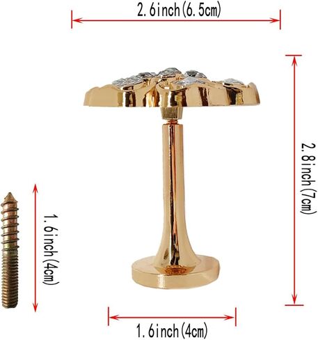 YYC زوج واحد من ميدالية الستائر الكريستالية، ستائر زخرفية، حامل ستائر معدنية، خطافات حائط للستائر (ذهبي) in Kuwait