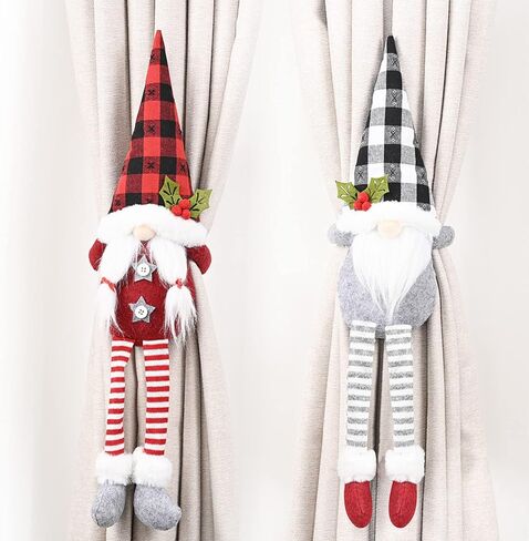 اربطة ستائر الكريسماس للستائر بتصميم السيد والسيدة رودولف لتزيين الكريسماس، مجموعة من قطعتين من الدمى المزخرفة in Kuwait