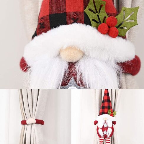 اربطة ستائر الكريسماس للستائر بتصميم السيد والسيدة رودولف لتزيين الكريسماس، مجموعة من قطعتين من الدمى المزخرفة in Kuwait