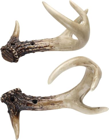 Faux Deer Antler Curtain Holdbacks, Cabin Drape Hooks, Rustic Home Decor, 2 Hooks in Saudi Arabia