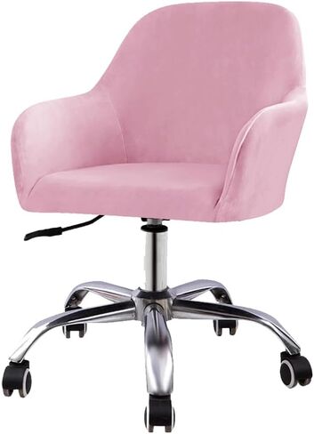 مجموعة LIPOR مكونة من غطاء كرسي كمبيوتر أسود واحد مع أذرع مخملية دوارة منحنية للكرسي الخلفي غطاء منزلق لمسند الذراع لغرفة الطعام وغطاء واقي لكرسي المكتب للمنزل (أسود، قطعة واحدة) in Kuwait