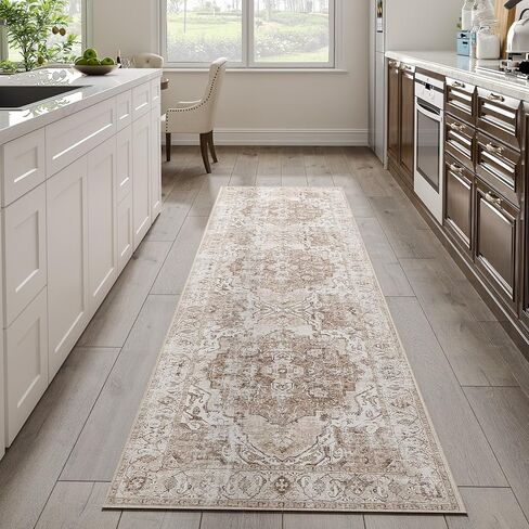jinchan Area Rug 2x3 Washable Rug Entryway Vintage Rug Kitchen Floor Cover Traditional Rug Foldable Thin Rug Gray Multi Distressed Floral Print Indoor Mat for Bathroom Doormat Bedroom Living Room in Saudi Arabia